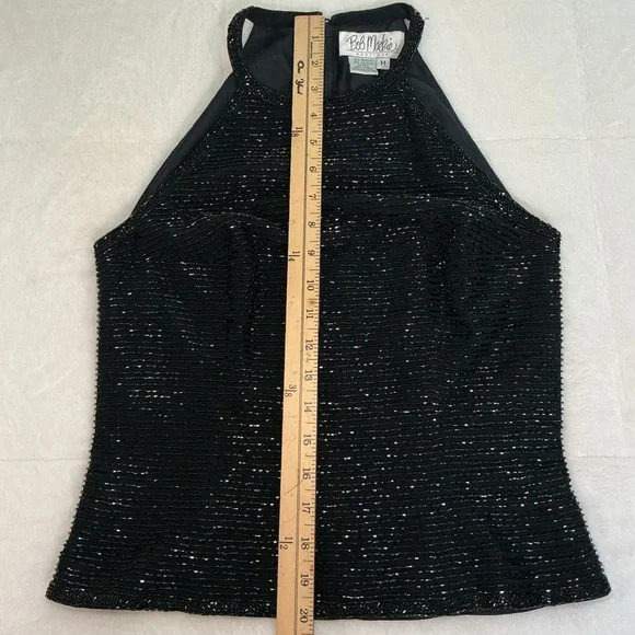 Vintage Black Sequin Halter Tank Top - Picture 8 of 8